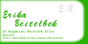 erika beitelbek business card